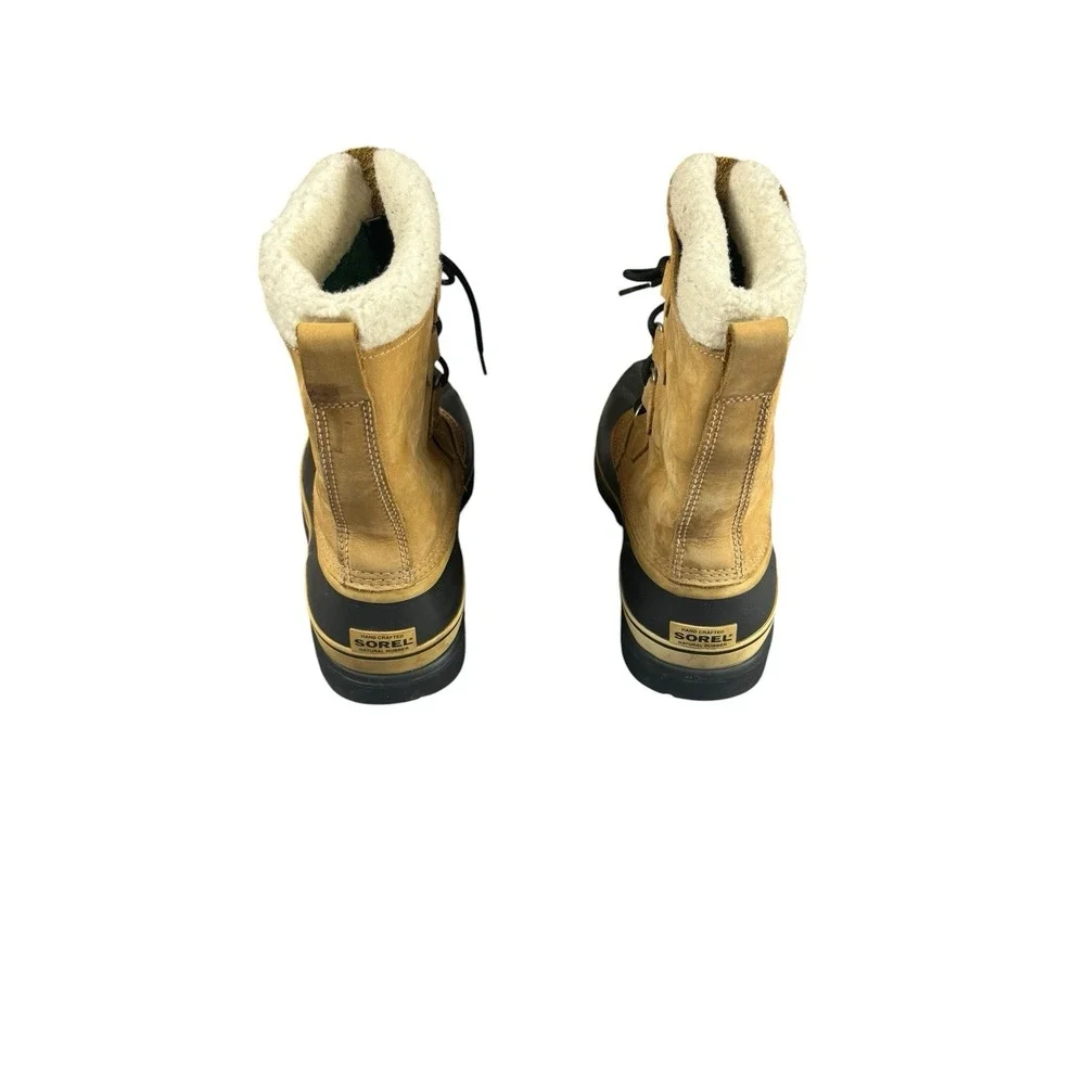 SOREL Caribou Boots Men 10 Waterproof Insulated Snow Leather NM1000 281 28cm - Picture 4 of 9